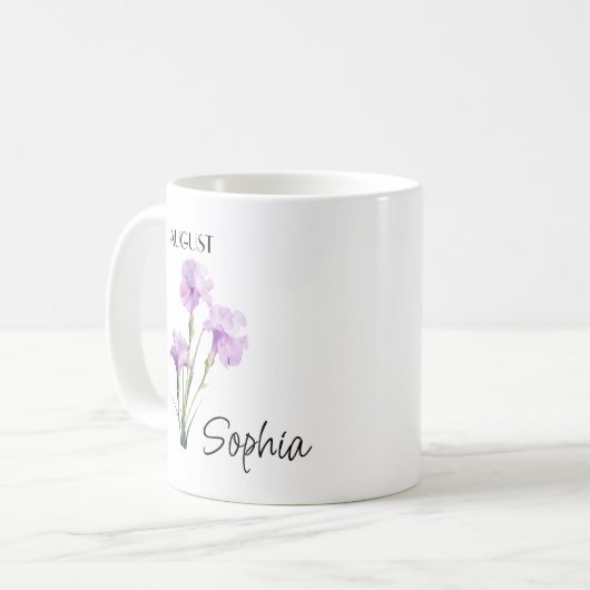 August Blume Personalisiert Kaffeetasse (Vorderseite Links)