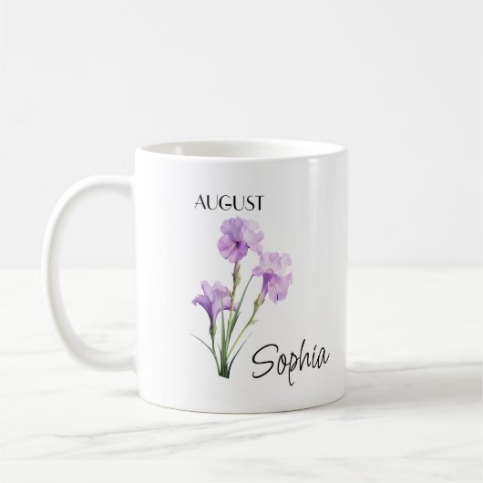August Blume Personalisiert Kaffeetasse (Links)