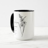August Bridesmaid | Gladiolus Birth Blume Tasse (Vorderseite Links)