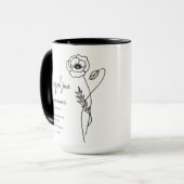 August Bridesmaid | Poppy Birth Blume Tasse (Vorderseite Links)