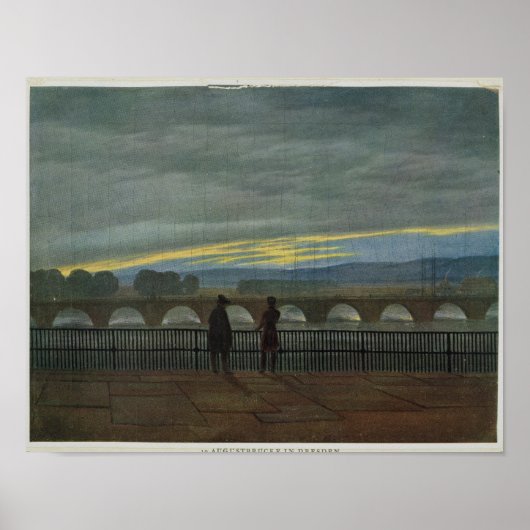 August Bridge in Dresden Poster (Vorne)