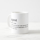 August Definition Geburtstag Kaffeetasse (Vorderseite Links)