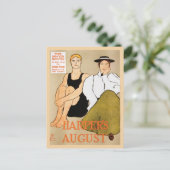 August des Magazins Vintage Jugendstil Harper Postkarte (Stehend Vorderseite)