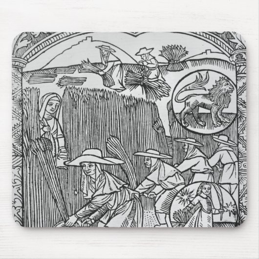 August, erntend, Löwe Mousepad (Vorne)