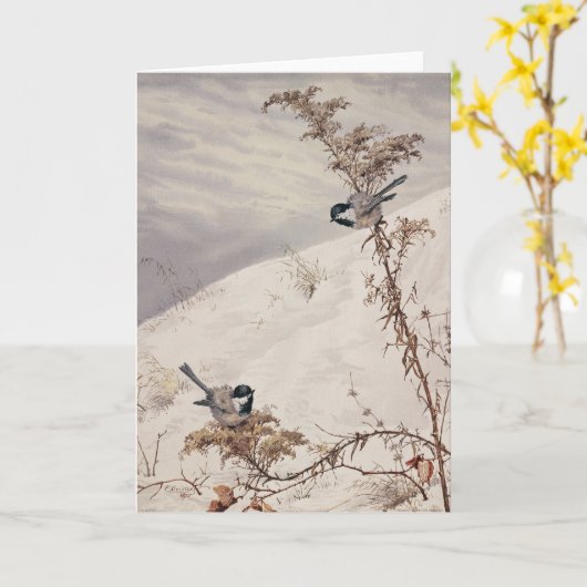 August | Fidelia Bridges Karte (Gelbe Blume)