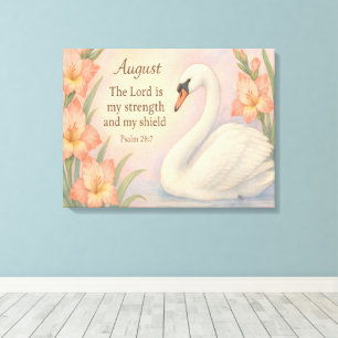 August Flamingo Bibelvers Christlicher Geburtstag Leinwanddruck