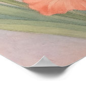 August-Flamingo-Bibelvers Christlicher Geburtstag Poster (Ecke)