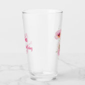 August Geburt Blume Rosa Mohnblumen Glas (Rechts)