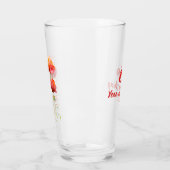 August Geburt Blume Rote Mohnblumen Glas (Links)