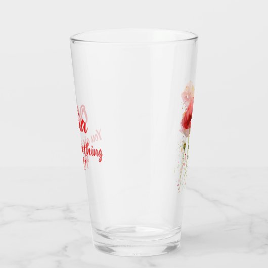 August Geburt Blume Rote Mohnblumen Glas (Rechts)