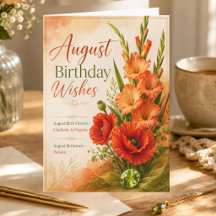 August-Geburtsblume August-Geburtsstein Geburtstag