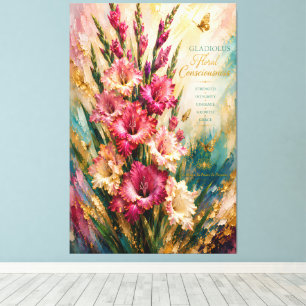 August-Geburtsblume Gladiolus Florale Bewusstheit Leinwanddruck