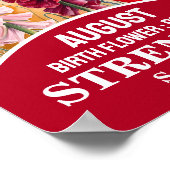 August Geburtsmonat Blume Christliche Mauer Kunst Poster (Ecke)