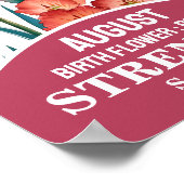 August Geburtsmonat Blume Christliches Kinderzimme Poster (Ecke)