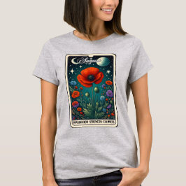 August Geburtsmonat Blume Mohn T - Shirt