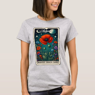 August Geburtsmonat Blume Mohn T - Shirt