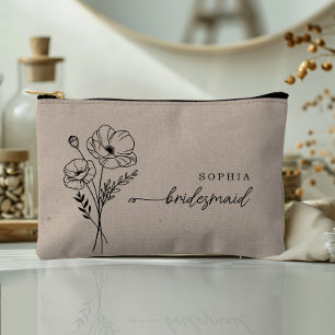 August Geburtsmonat Blume Personalisierte Brautjun Zubehörtasche