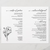 August-Geburtsmonats-Blumen-Bestattungsprogramm Flyer (Hinten)