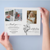 August-Geburtsmonats-Blumen-Bestattungsprogramm Flyer (Hand)