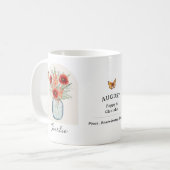 August-Geburtsmonats-Blumen-Tasse Kaffeetasse (Vorderseite Links)
