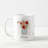 August-Geburtsmonats-Blumen-Tasse Kaffeetasse (Links)