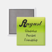 August Geburtstag Magnet (Vorderseite/Rückseite)