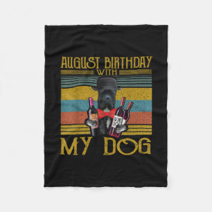 August Geburtstag mit meinem Cane Corso Dog 2020 Fleecedecke