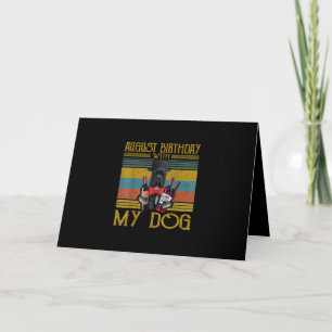 August Geburtstag mit meinem Cane Corso Dog 2020 Karte