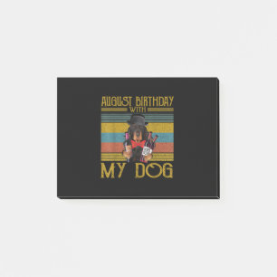 August Geburtstag mit meinem Gordon Setter Hund 20 Post-it Klebezettel