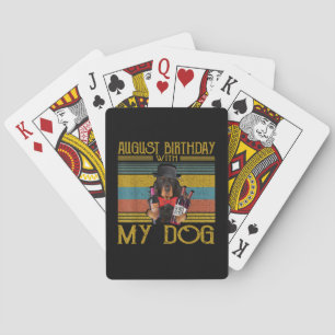 August Geburtstag mit meinem Gordon Setter Hund 20 Spielkarten