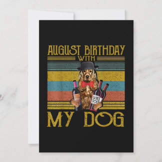 August Geburtstag mit meinem irischen Setter Hund  Einladung
