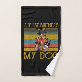 August-Geburtstag mit meinem irischen Setter-Hund Handtuch