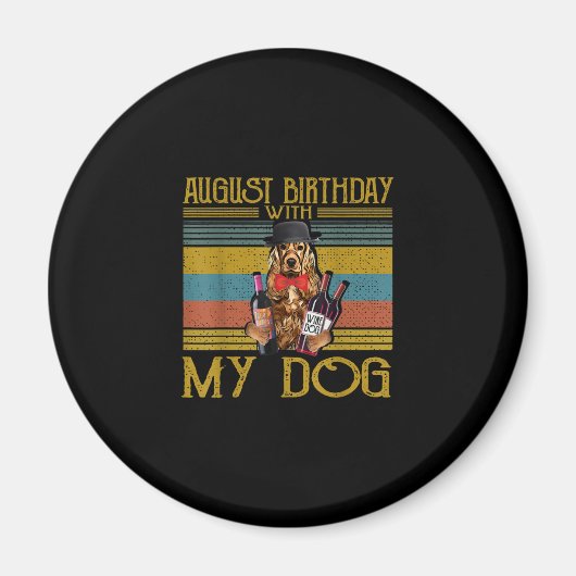 August Geburtstag mit meinem irischen Setter Hund Magnet (Vorne)