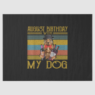 August Geburtstag mit meinem irischen Setter Hund Seidenpapier