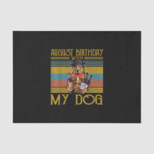 August Geburtstag mit meinem irischen Setter Hund Seidenpapier