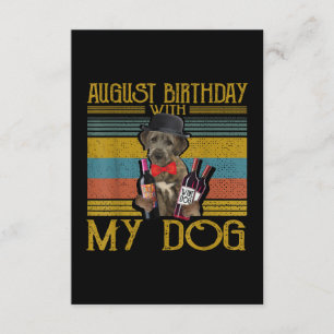 August Geburtstag mit meinem irischen Wolfhound Hu Begleitkarte