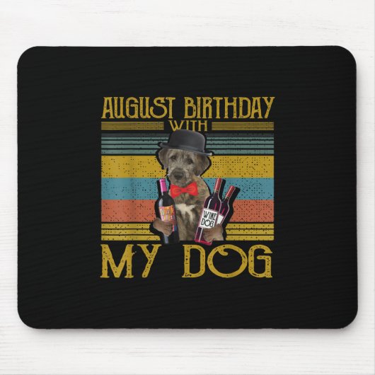 August Geburtstag mit meinem irischen Wolfhound Hu Mousepad (Vorne)