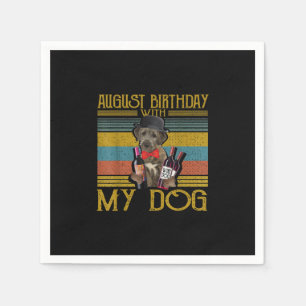 August Geburtstag mit meinem irischen Wolfhound Hu Serviette