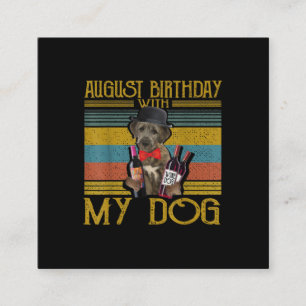 August Geburtstag Mit Meinem Irischen Wolfshund Hu Quadratische Visitenkarte