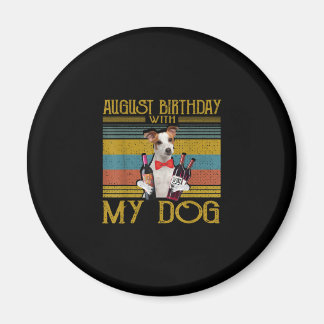 August Geburtstag mit meinem Jack Russell Dog 2020 Magnet