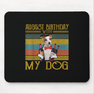 August Geburtstag mit meinem Jack Russell Dog 2020 Mousepad