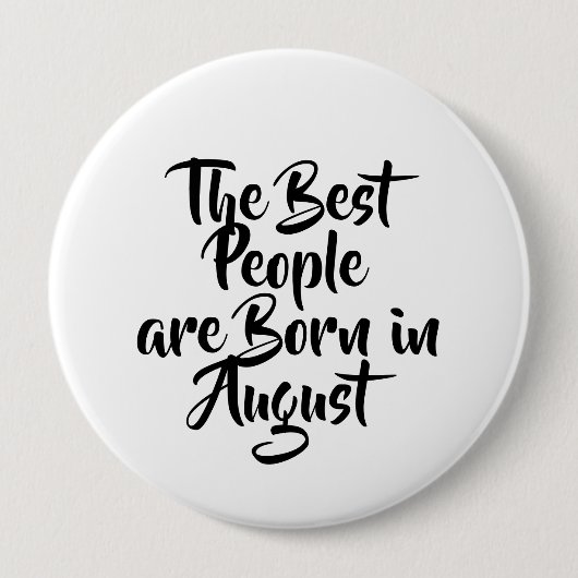 "August-" Geburtstags-Knopf Button (Vorderseite)