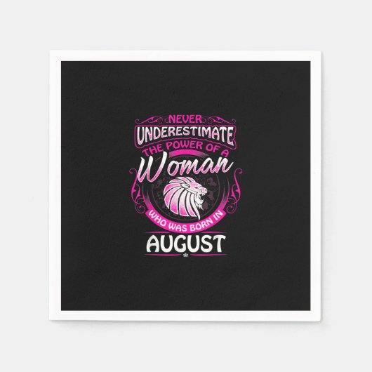 August Geburtstagsgeschenk Frau Leo Zodiac Astrolo Serviette (Vorderseite)