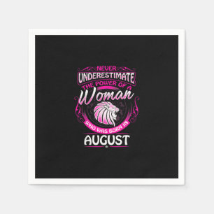 August Geburtstagsgeschenk Frau Löwe Sternzeichen Serviette