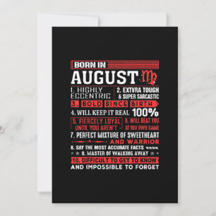August Geburtstagsgeschenke - Geboren im August Ju Feiertagskarte