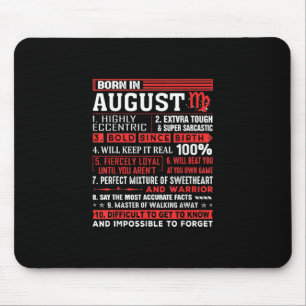 August Geburtstagsgeschenke - Geboren im August Ju Mousepad