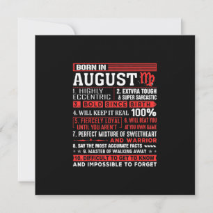 August-Geburtstagsgeschenke - Im August Geboren Ju Einladung