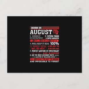 August-Geburtstagsgeschenke - Im August Geboren Ju Postkarte