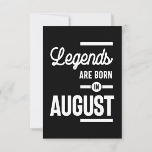 August Geburtstagsgeschenke Legenden sind im Augus RSVP Karte