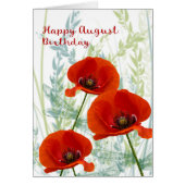 August Geburtstagskarte mit Pflücken (Vorne)